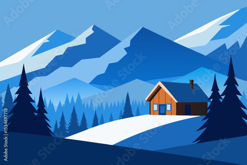 winter landscape in the mountains