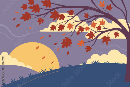autumn landscape with trees