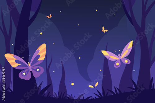 abstract background with butterflies