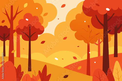 autumn background with leaves