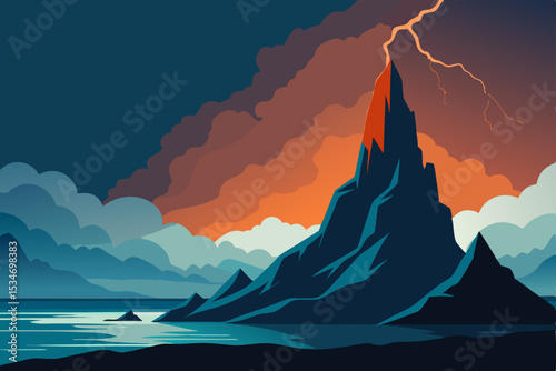 mountain landscape with mountains