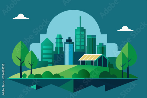 city landscape with city