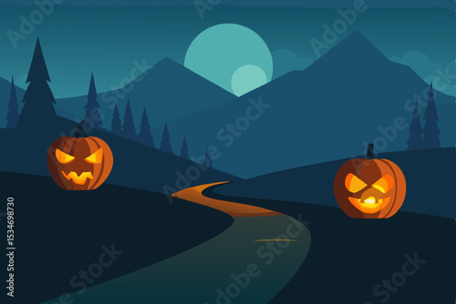 halloween pumpkin on a dark background