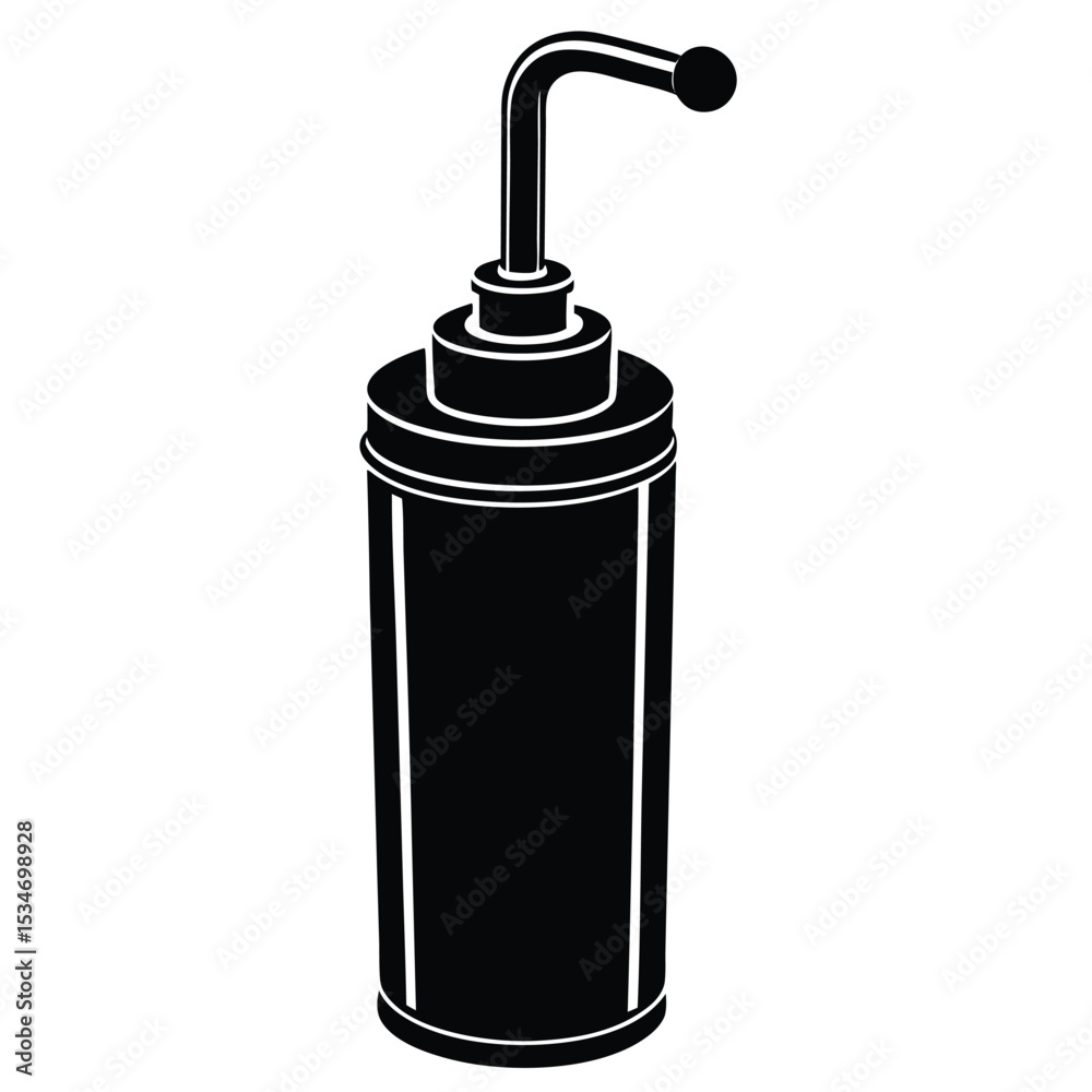 Obraz premium dentist element isolated suction canister on white background