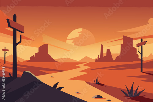 desert landscape in the desert