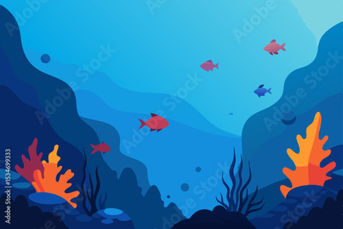 coral reef with fishes