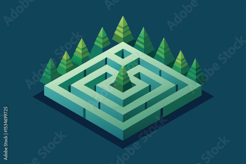 abstract background with maze