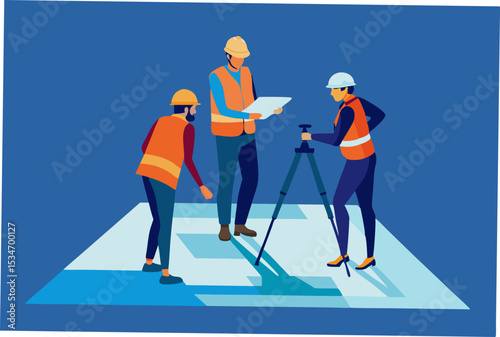 construction workers on the construction site