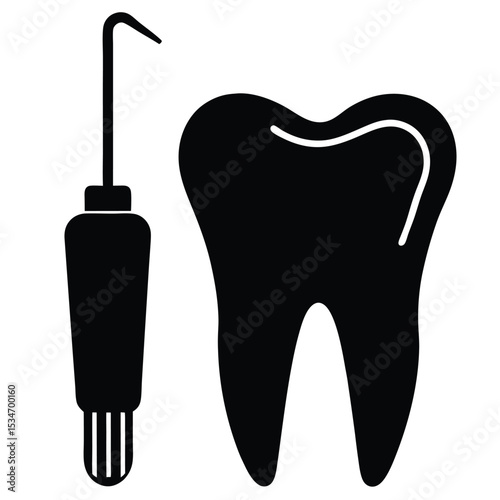 dentist element isolated tooth filling tools on white background