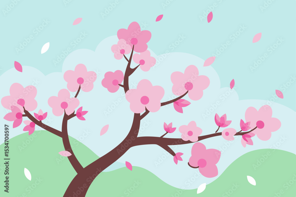 Fototapeta premium pink cherry blossom