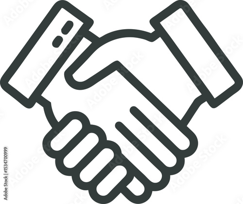 This collection of black and white images depicts various styles of handshakes, symbolizing agreement, greeting, or partnership.
