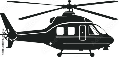 This collection of black and white images features various illustrations of helicopters, showcasing different angles and designs
