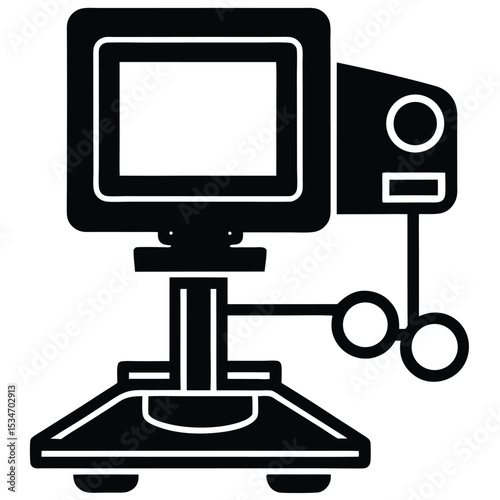dentist element isolated dental camera monitor on white background