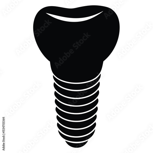 dentist element isolated dental implant on white background