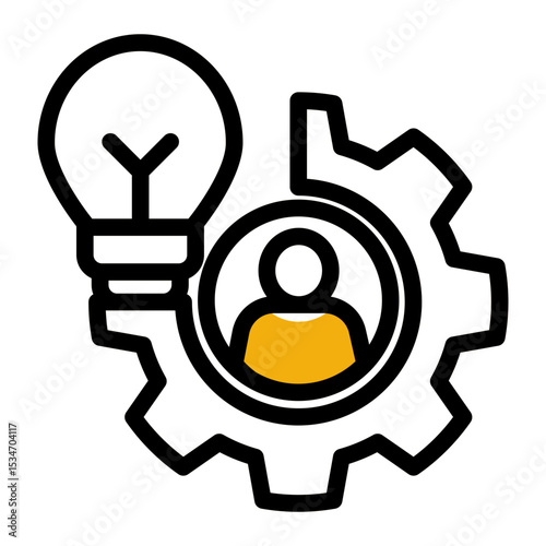 Knowledge Growth Icon - Outline Color Lineal Style for Educational Development.