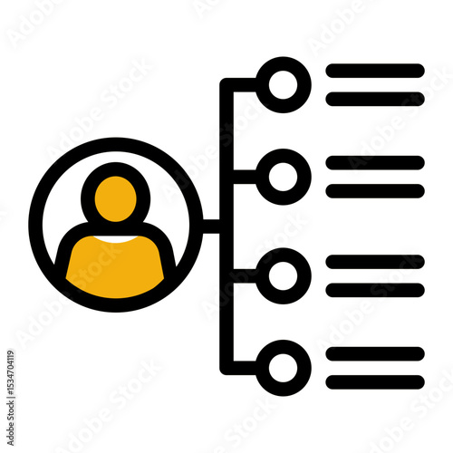 Competency Assessment Icon - Outline Color Lineal Style for Professional Qualification.
