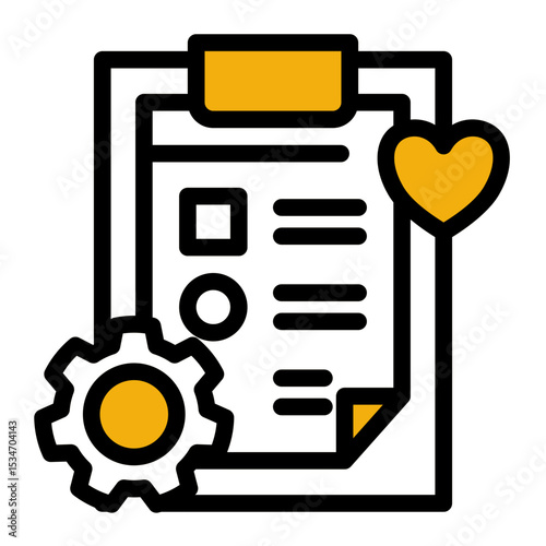 Proficiency Measurement Icon - Outline Color Lineal Style for Skill Qualification.