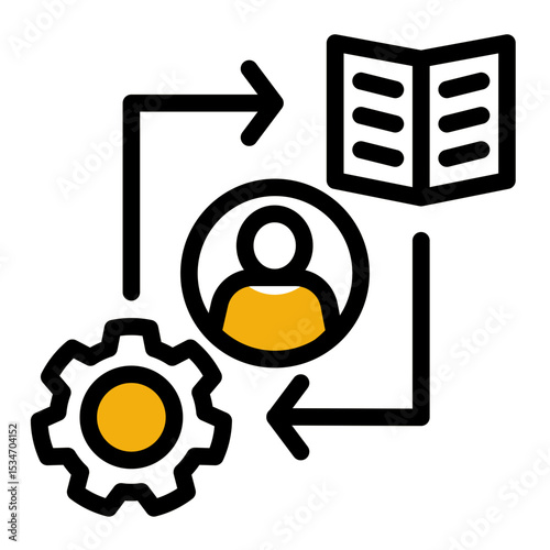 Expert Implementation Icon - Outline Color Lineal Style for Professional Standards.