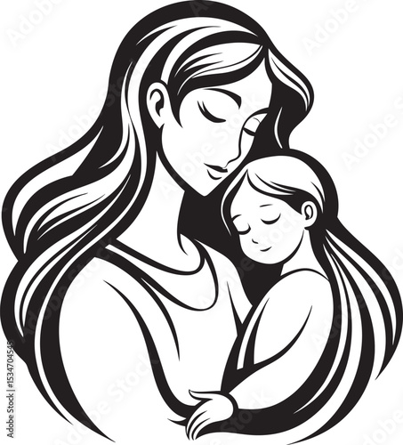 This collection of black and white images depicts silhouettes of mothers holding or interacting with babies.