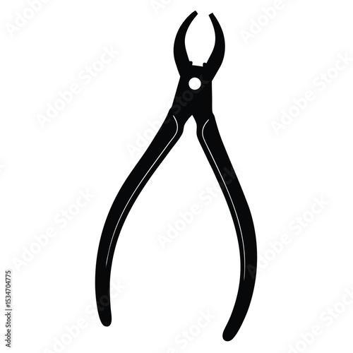 dentist element isolated extraction forceps on white background