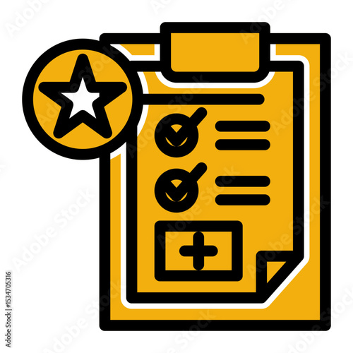 Grading System Icon - Solid Color Lineal Style for Performance Measurement.