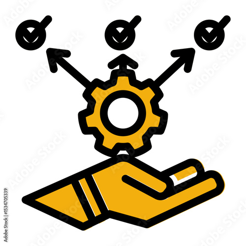 Best Practice Icon - Solid Color Lineal Style for Professional Service Standards.
