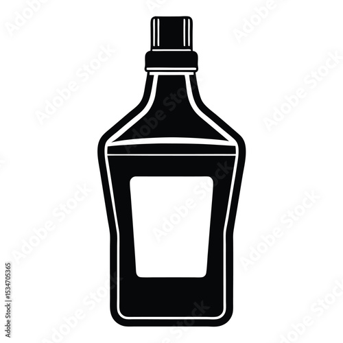 dentist element isolated mouthwash bottle on white background