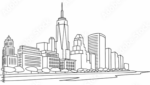 city skyline in the city
