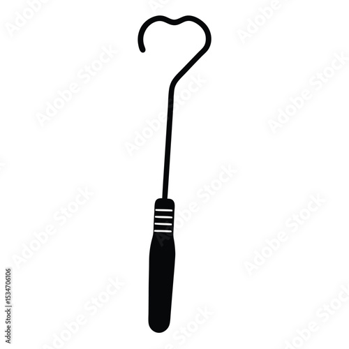 dentist element isolated periodontal probe on white background