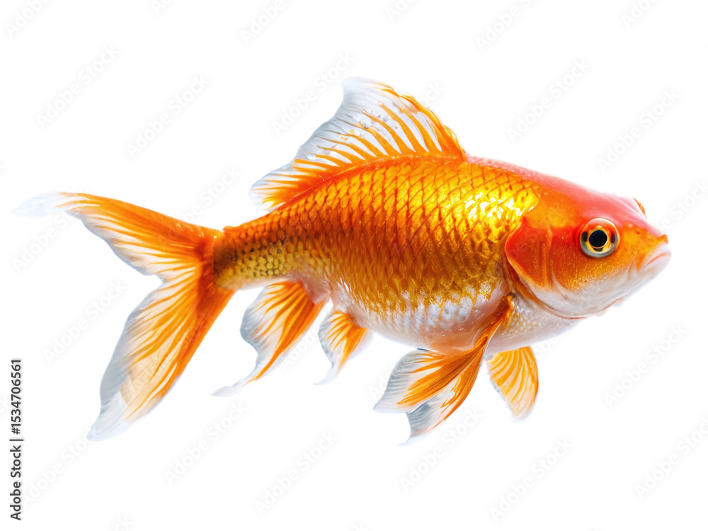 Fototapeta premium Vibrant Orange Goldfish A Stunning Aquatic Creature