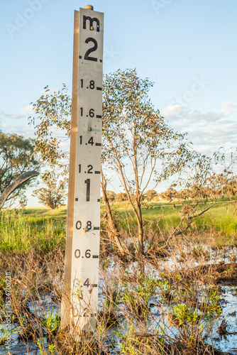 Depth indicator on a regional creek crossing