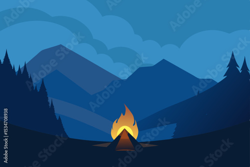 camping in the mountains