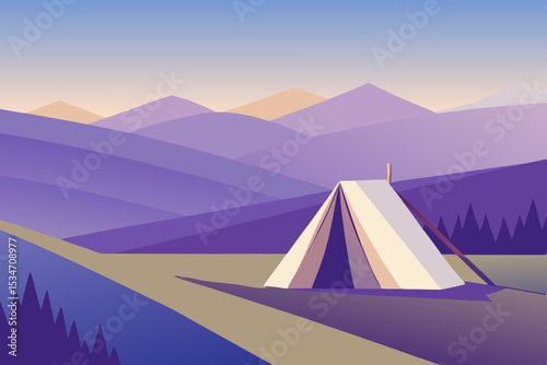 camping in the mountains