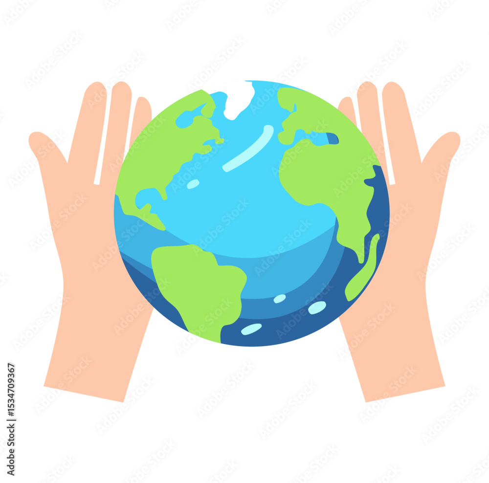 Fototapeta premium Cartoon World Environment Day Simple Design Icon Digital 