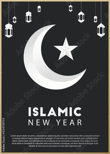  minimalis Islamic new year poster