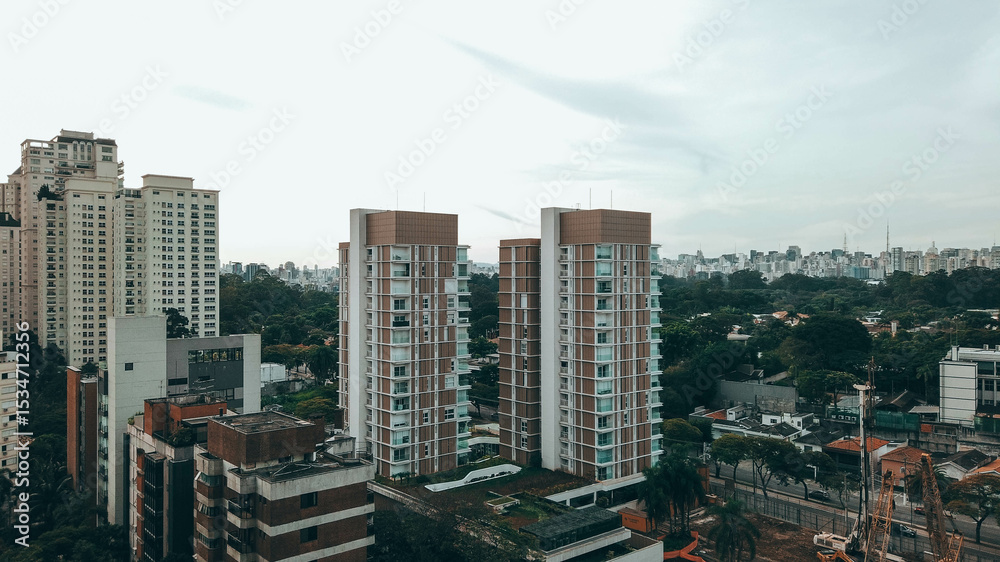 Fototapeta premium São Paulo skyline view from a rooftop 