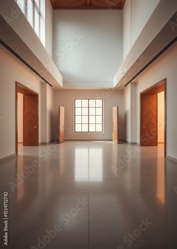 House with empty rooms and open doors Empty room interior design  striking structures clean lines geometric shapes dramatic angles play of light and shadow capt