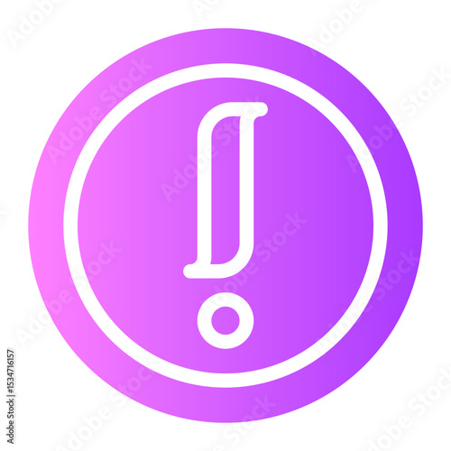 warning sign gradient icon