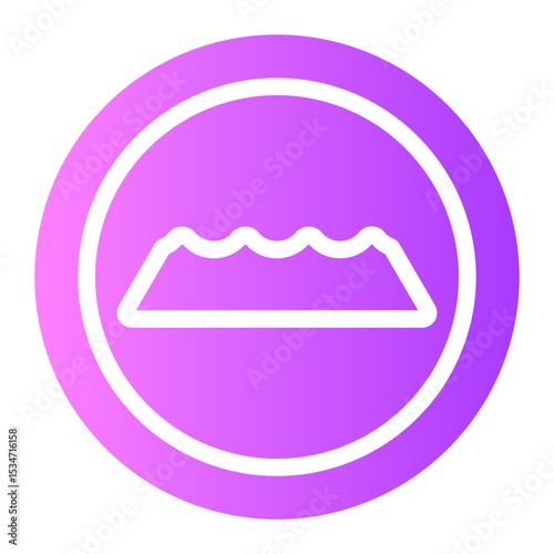 uneven road gradient icon