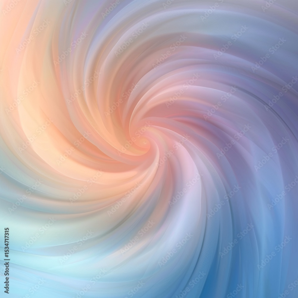Fototapeta premium Soft pastel swirl of colors creates a calming abstract background for relaxation and creativity in a tranquil setting