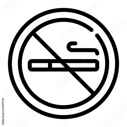 no smoking line icon