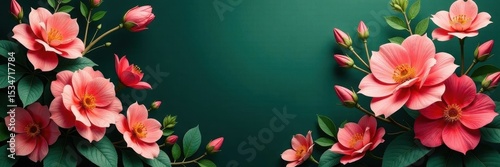 Vibrant blooms, lush greenery, elegant design, beautiful, gerbera