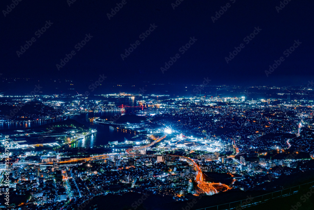 Fototapeta premium 新日本三大夜景 皿倉山