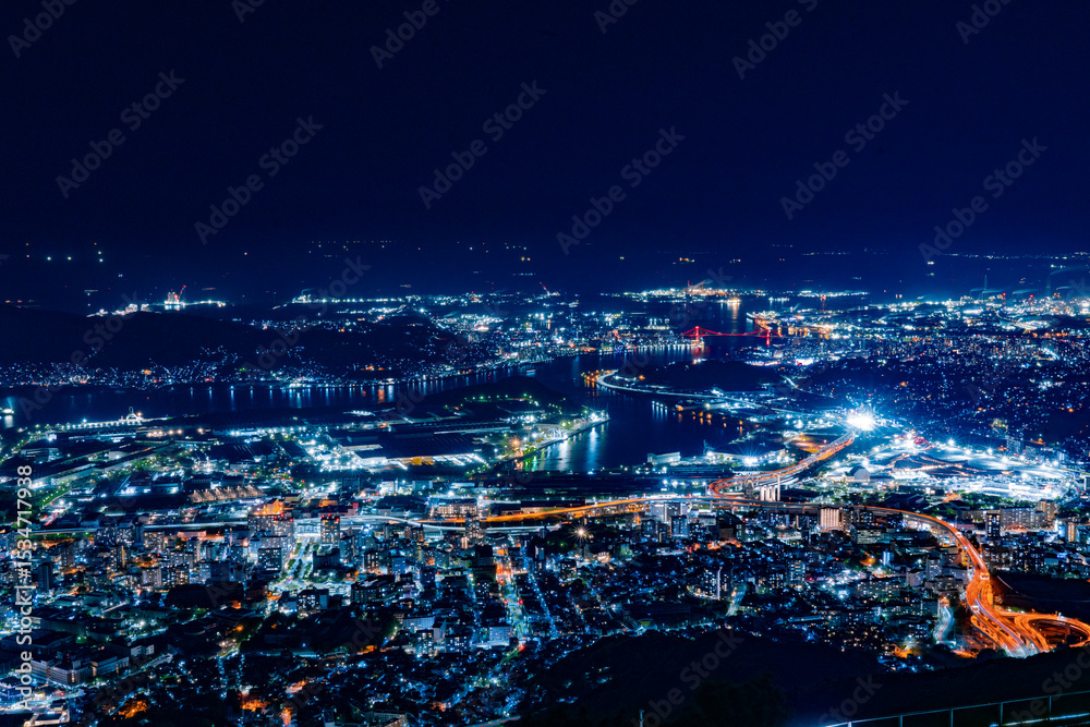 Fototapeta premium 新日本三大夜景 皿倉山