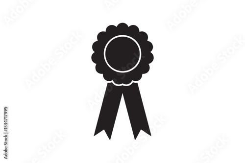 scottish rosette silhouette vector art illustration on white background