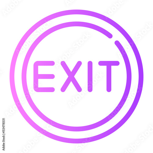 exit gradient icon