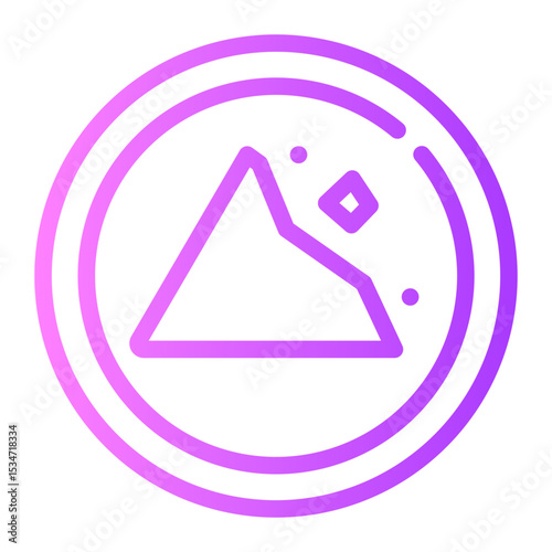 falling rocks gradient icon