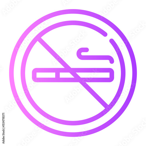 no smoking gradient icon