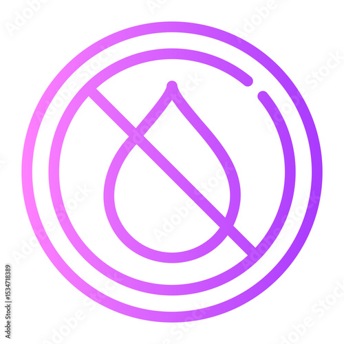 no water gradient icon
