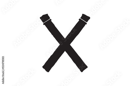 st andrew relic silhouette vector art illustration on white background